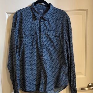 Calvin Klein Men's Dark Blue Floral Shirt